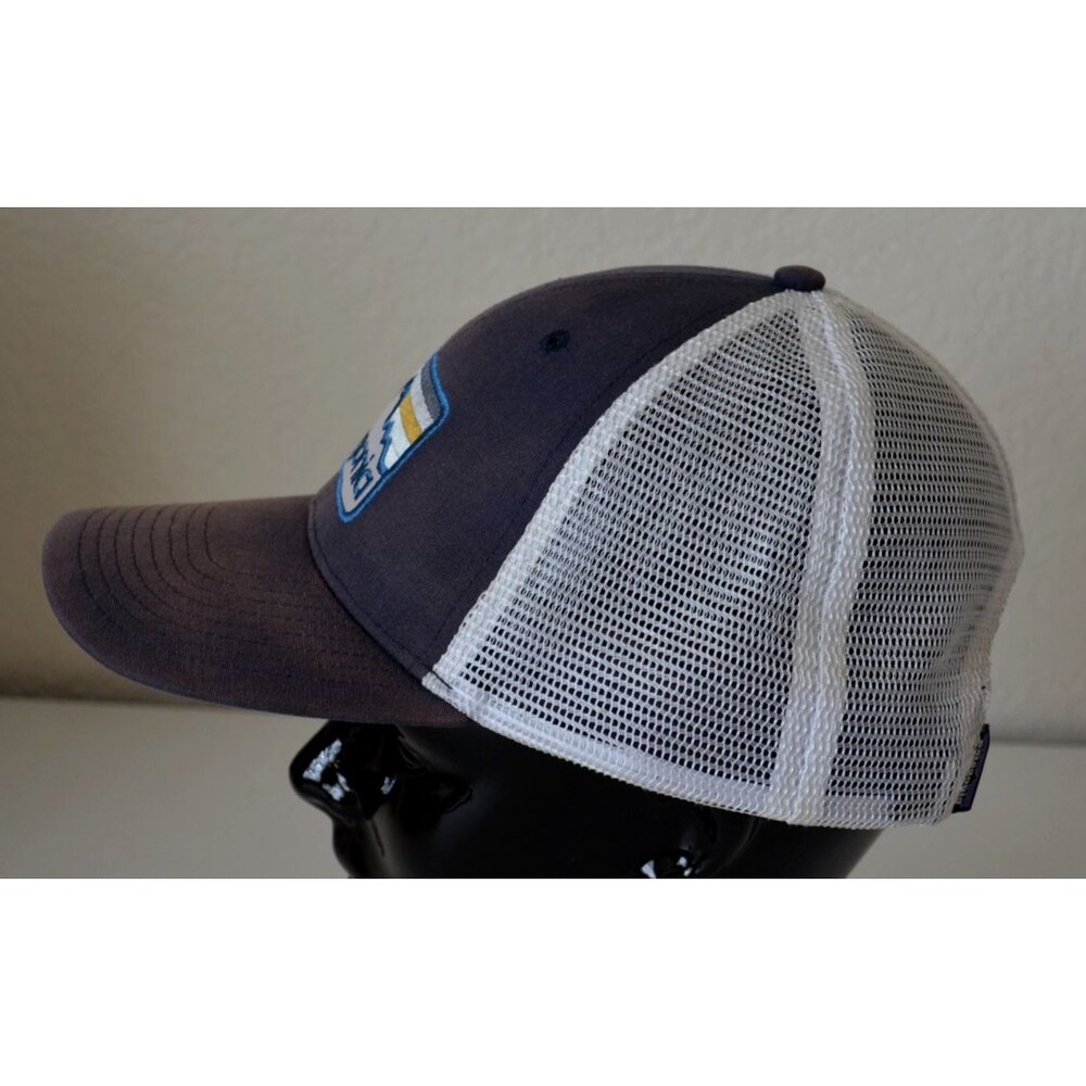 Patagonia Hat Men Trucker Cap One Size Mountain Embroidered Snapback Discolored - Picture 4 of 9